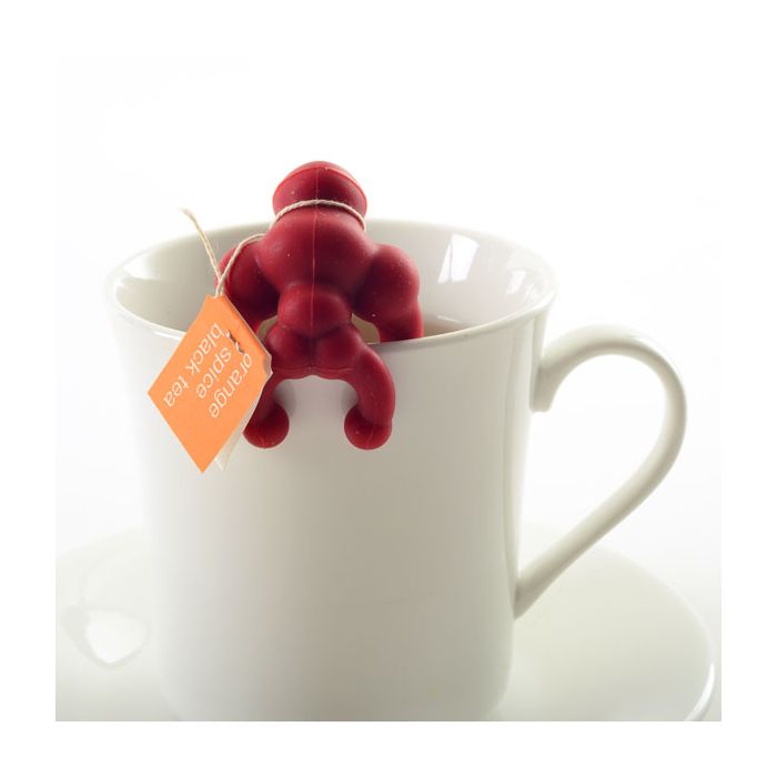back view of gorilla on edge of mug.