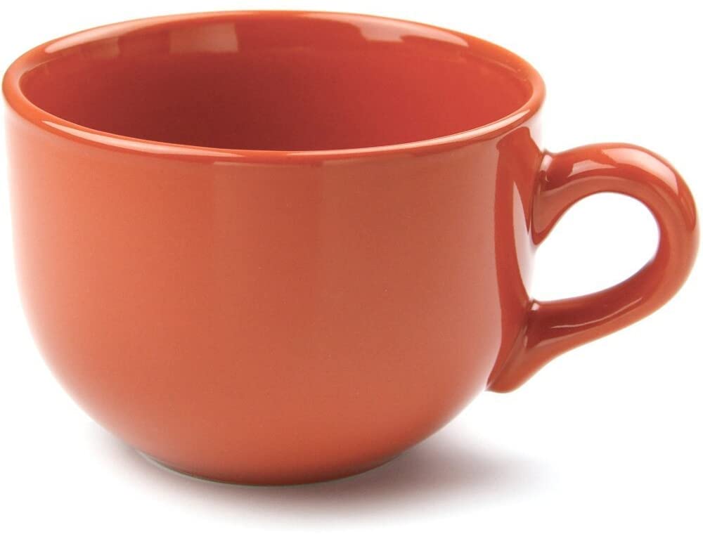 Large Coffee Mug Pottery Soup Mug Stoneware Coffee Mug, Red and