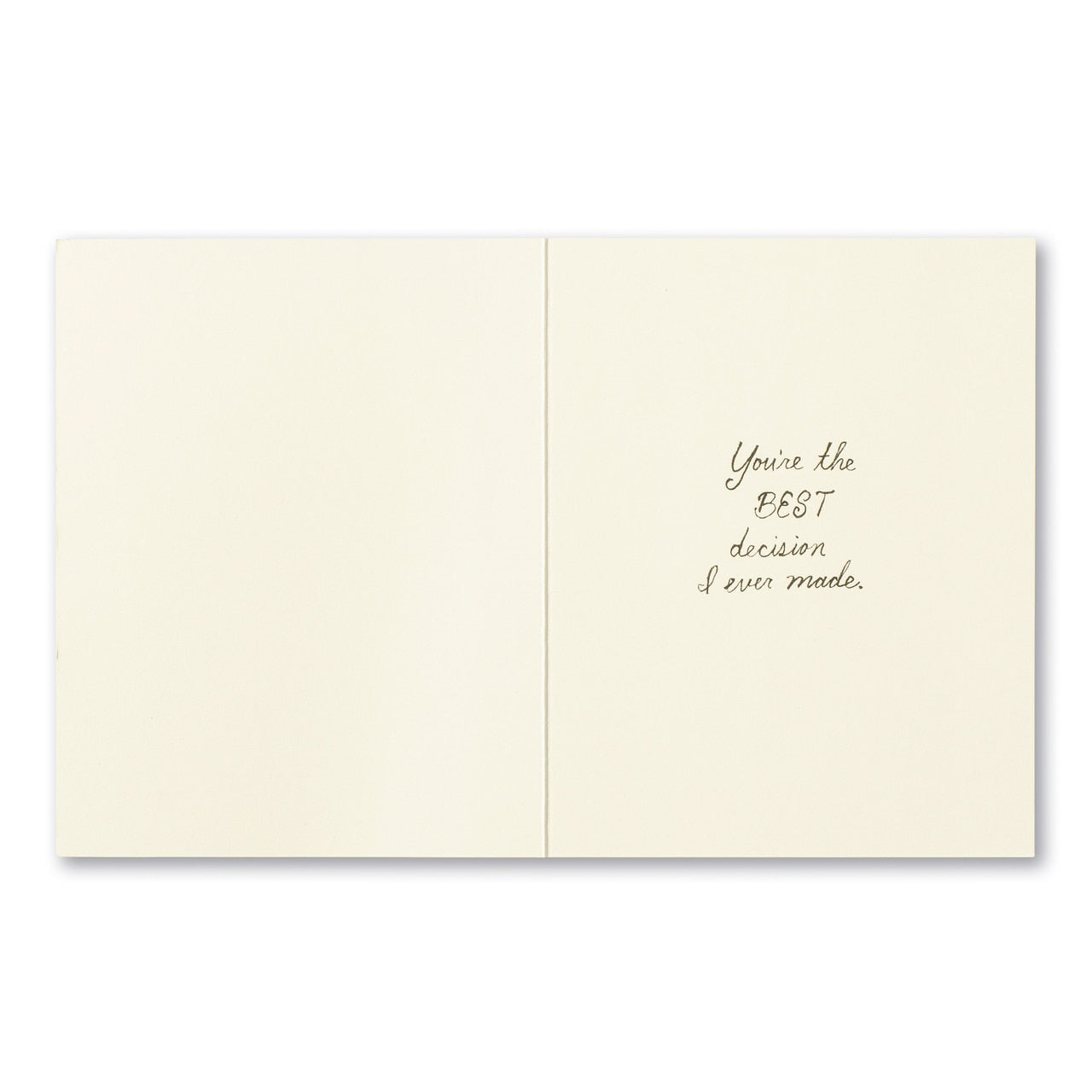 inside is cream with script inside text