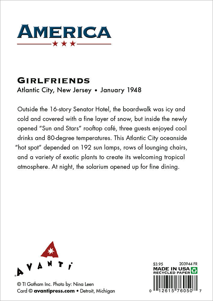 back of card is white with text describing the picture on the front of the card
