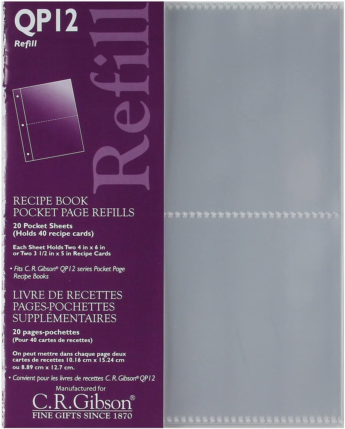 clear recipe pocket refills
