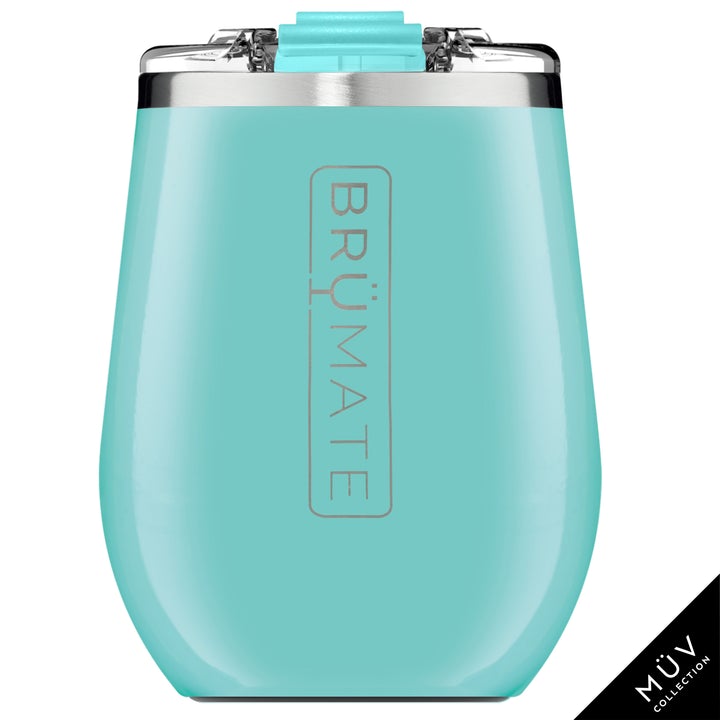 Uncorked Wine Tumbler Glitter Aqua