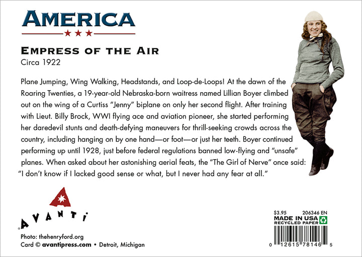 back of card has text describing the picture on the front of the card