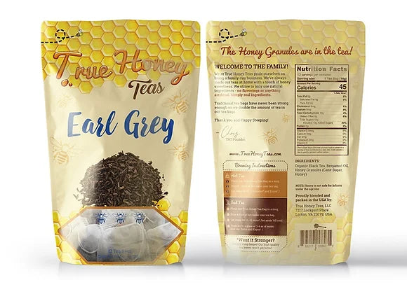 Front and back view of package with nutrition facts and ingredient list. For more information call 501-327-2182.