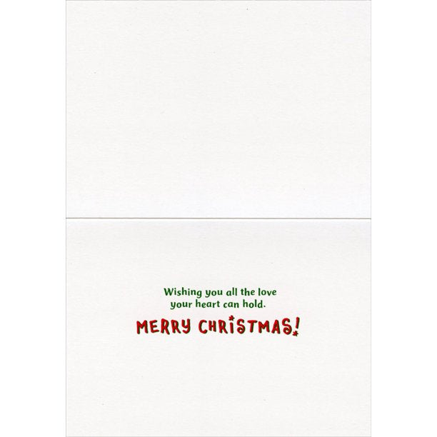 inside of card is white with green and red inside text