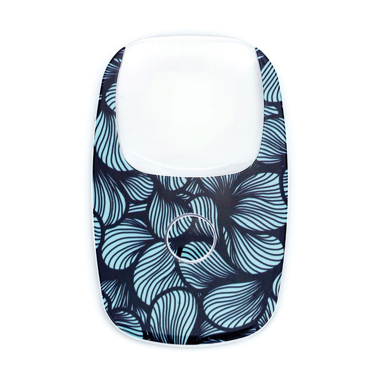 blue floral getaway opticard on a white background