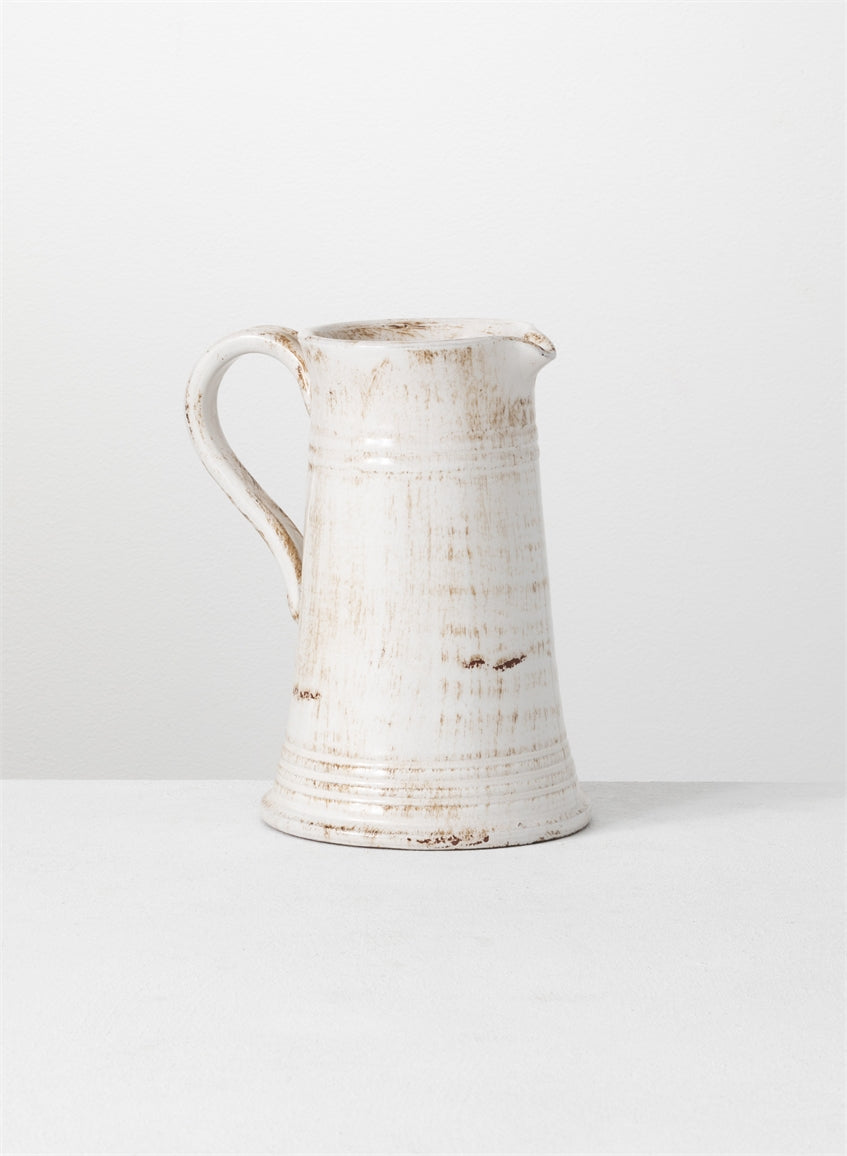 Kalalou Ribbed Tilted Pitcher