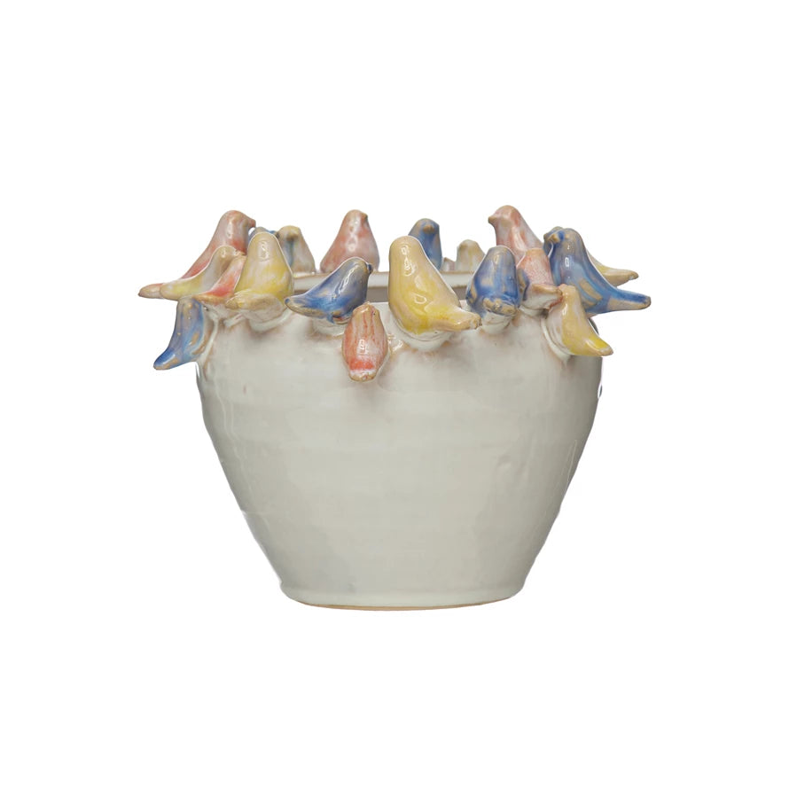 bird planter pot Creative Co-op