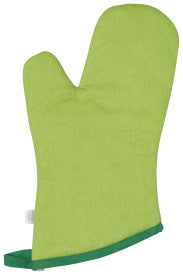 back view of mitt in solid light green.