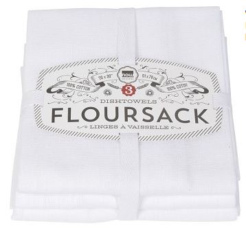 Now Designs - Floursack Kitchen Dishtowels, White
