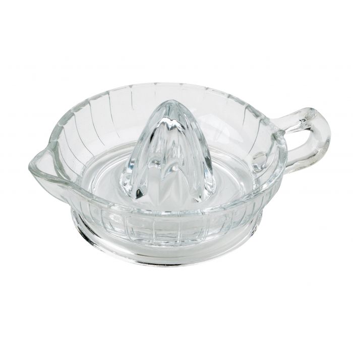 the glass juicer on a white background