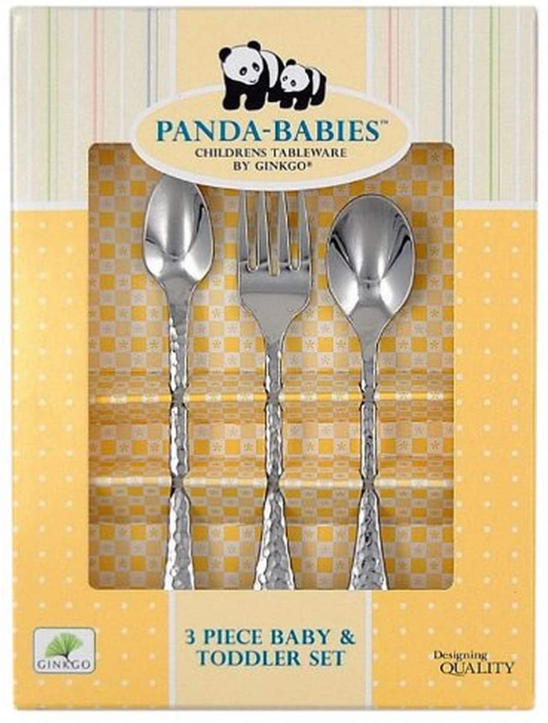 the three piece lafayette baby set in the package on a white background