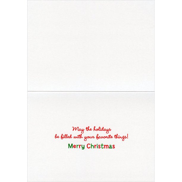 inside of card is white with red and green inside text
