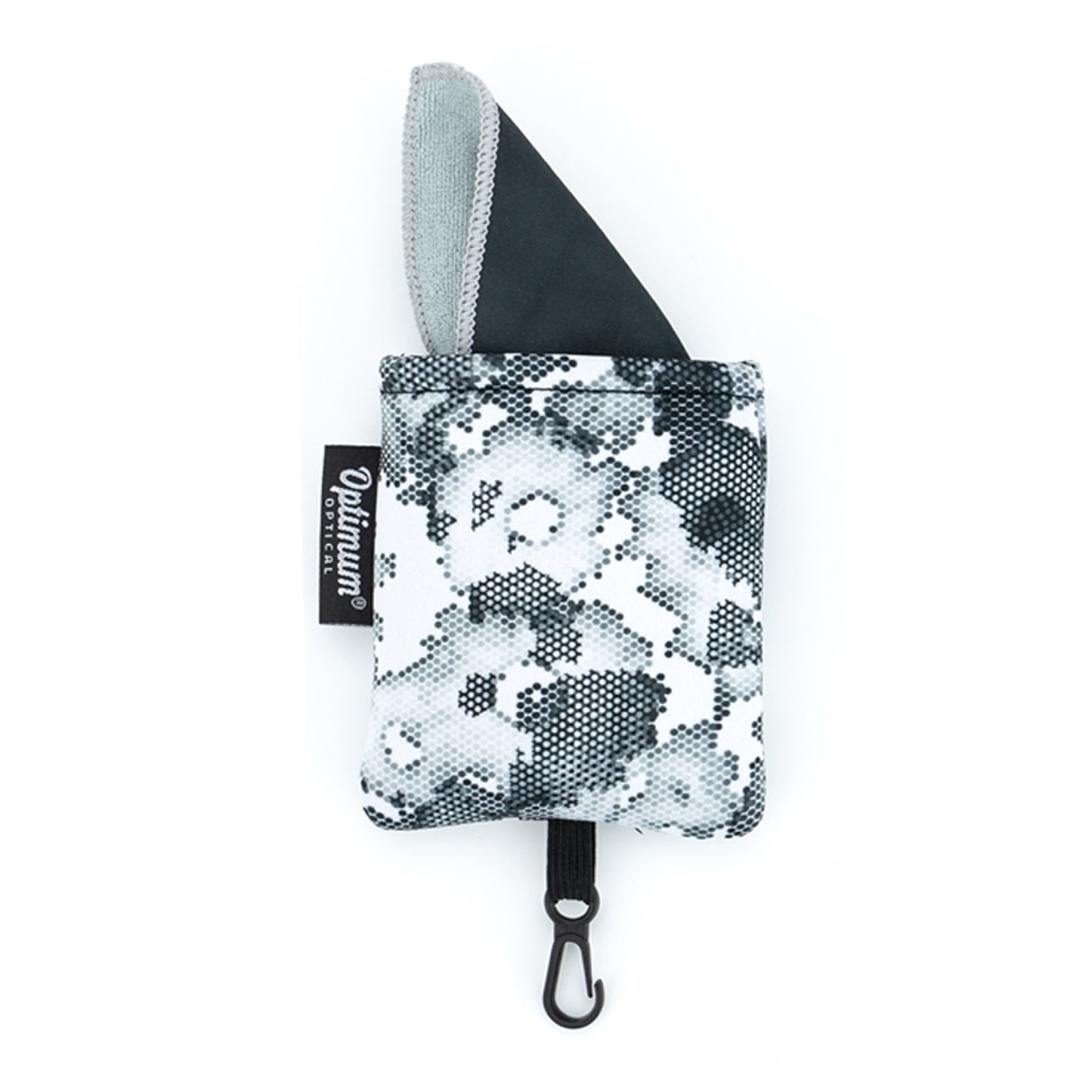 smoke n mirrors microfiber travel lens cloth on a white background