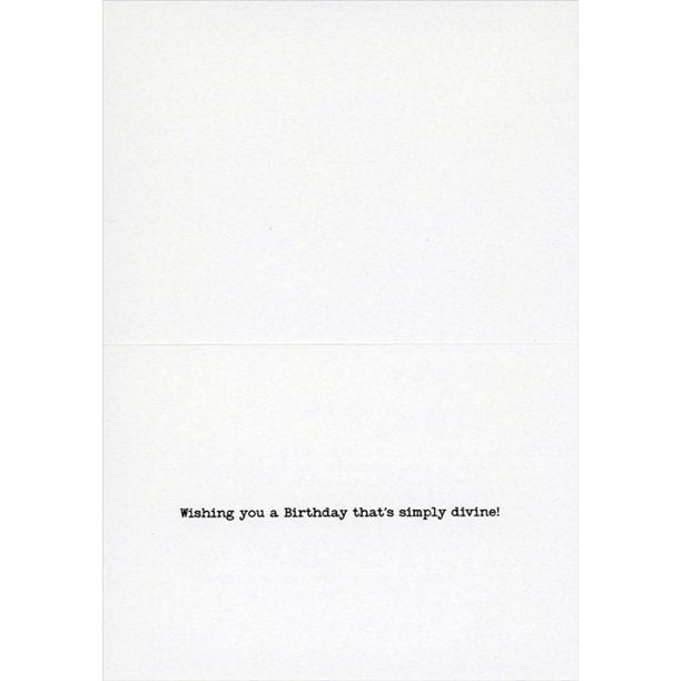 inside of card is white with inside text in black