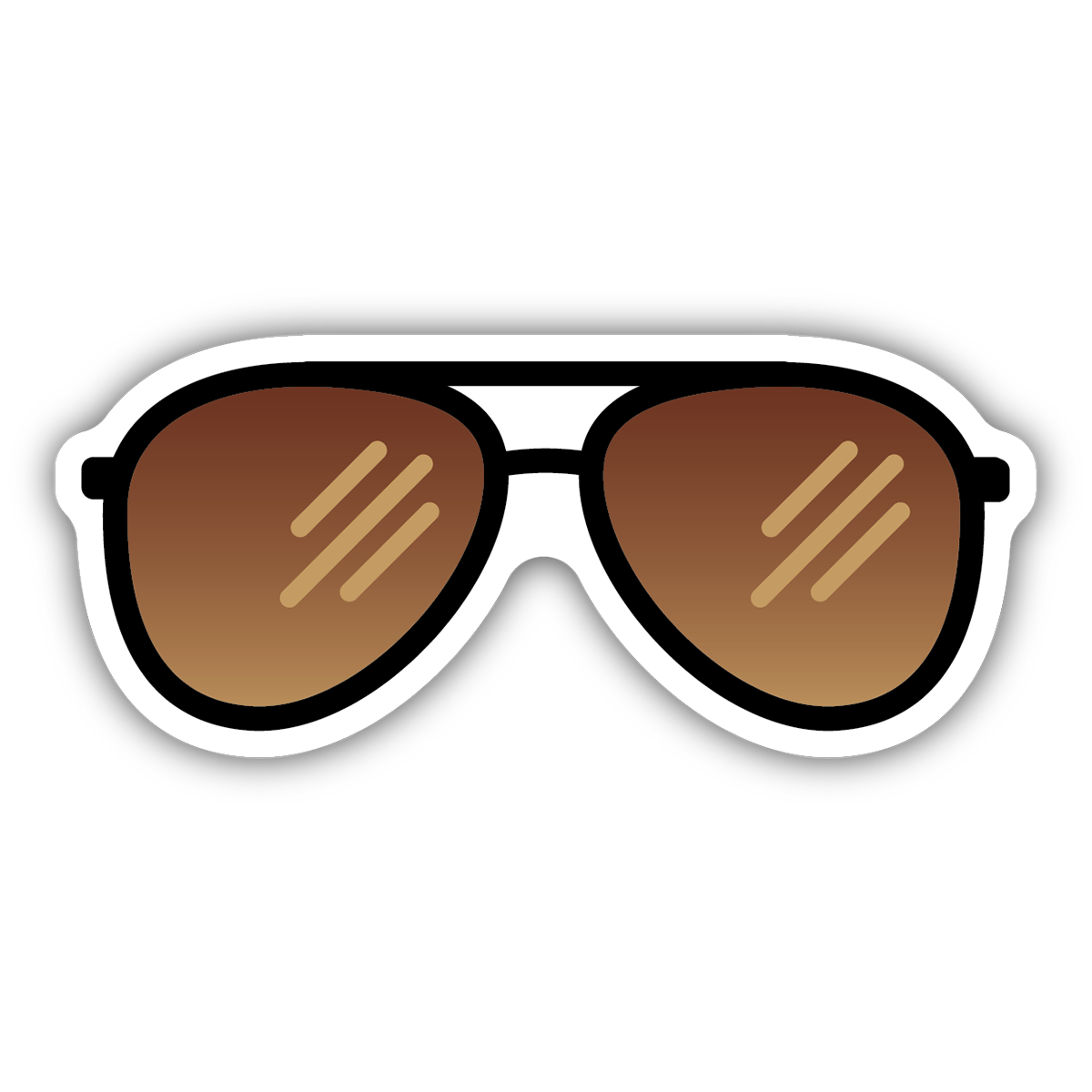 graphic of aviator sunglasses.