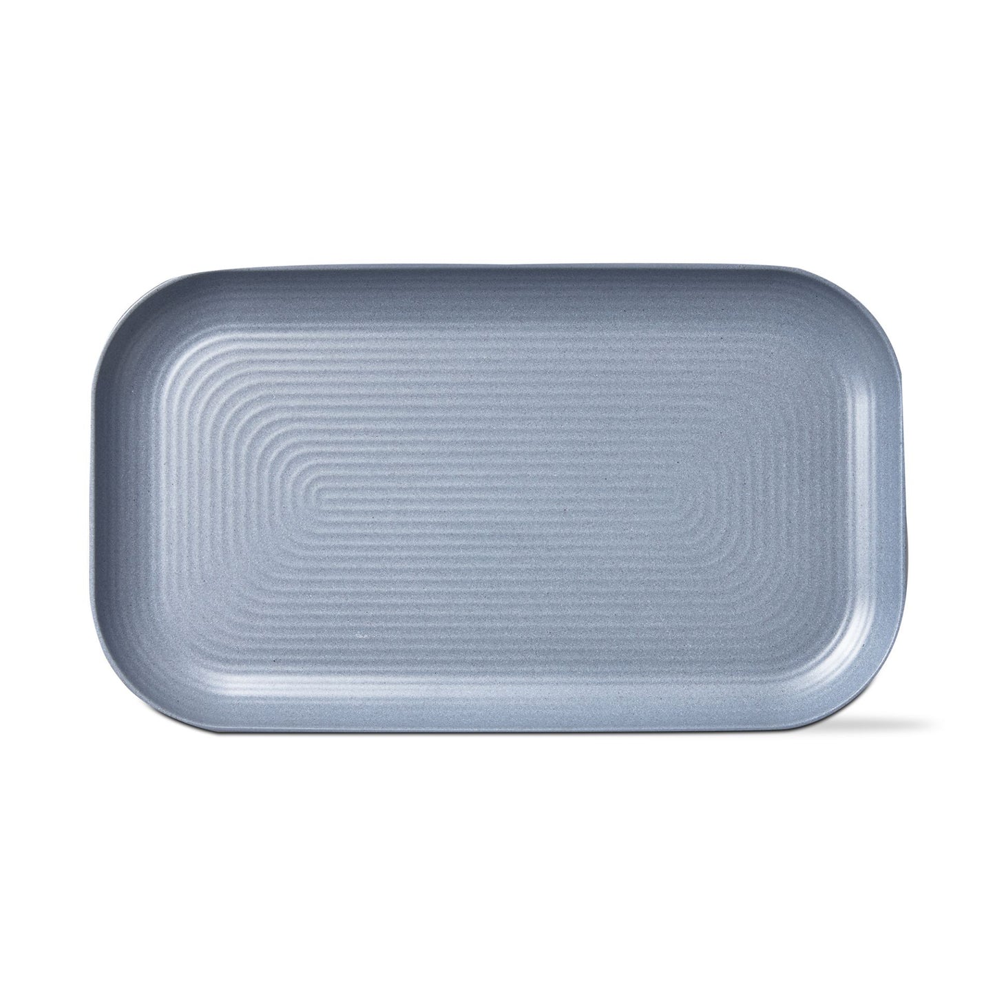 blue Brooklyn Melamine Platter on a white background.