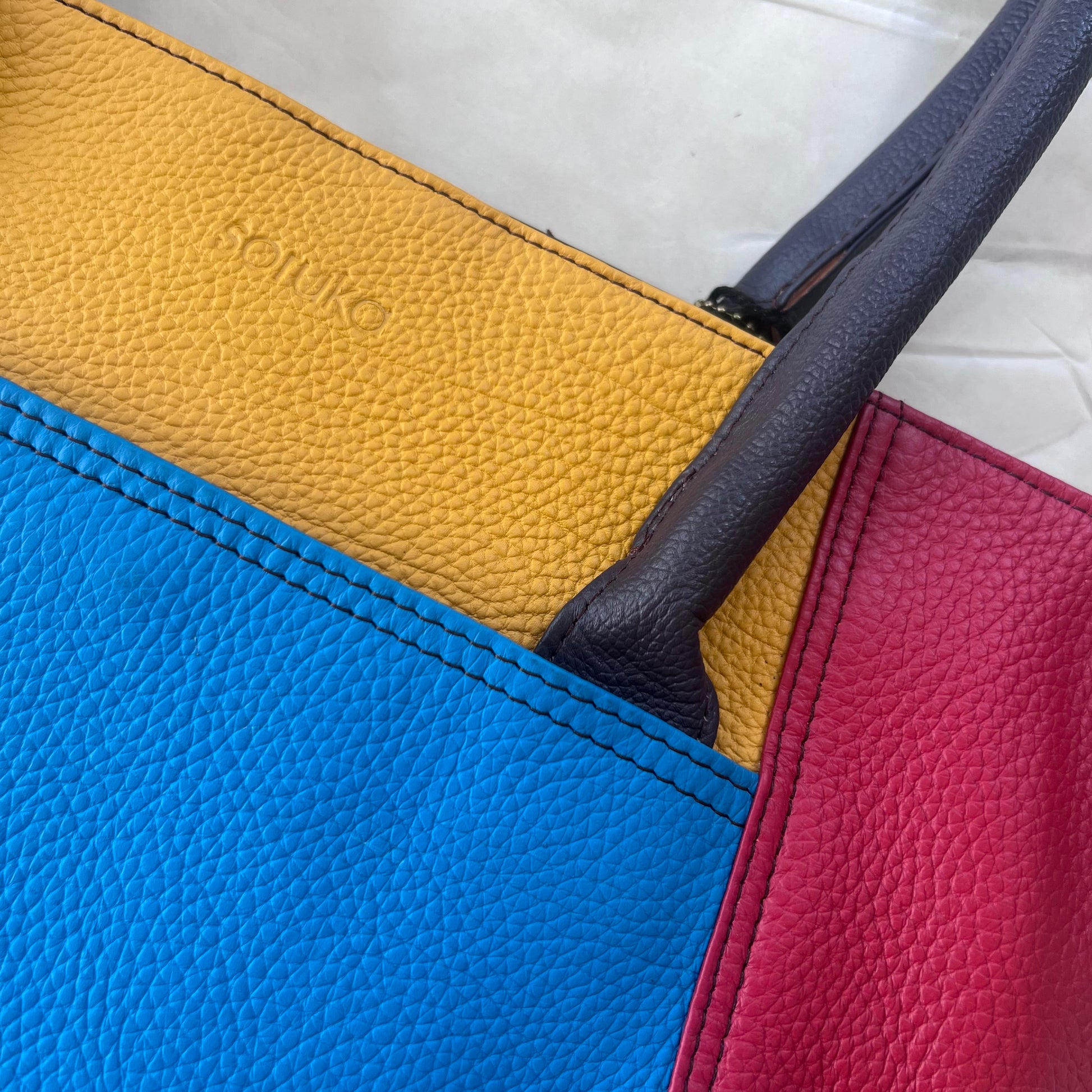 close-up of marina sitges tote