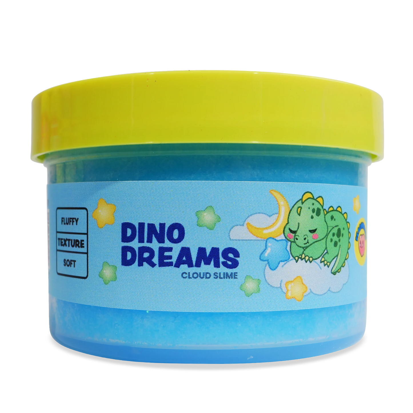 front view of jar of dino dreams slime