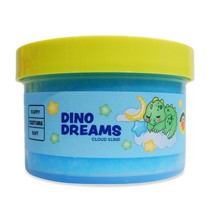 front view of jar of dino dreams slime