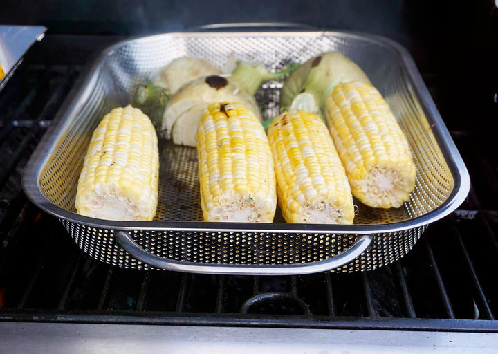 corn in a BBQ Roasting Pan
