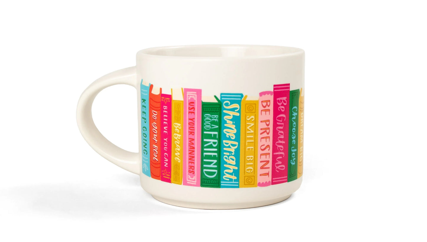 Affirmation Books Ceramic Mug shown on a white background