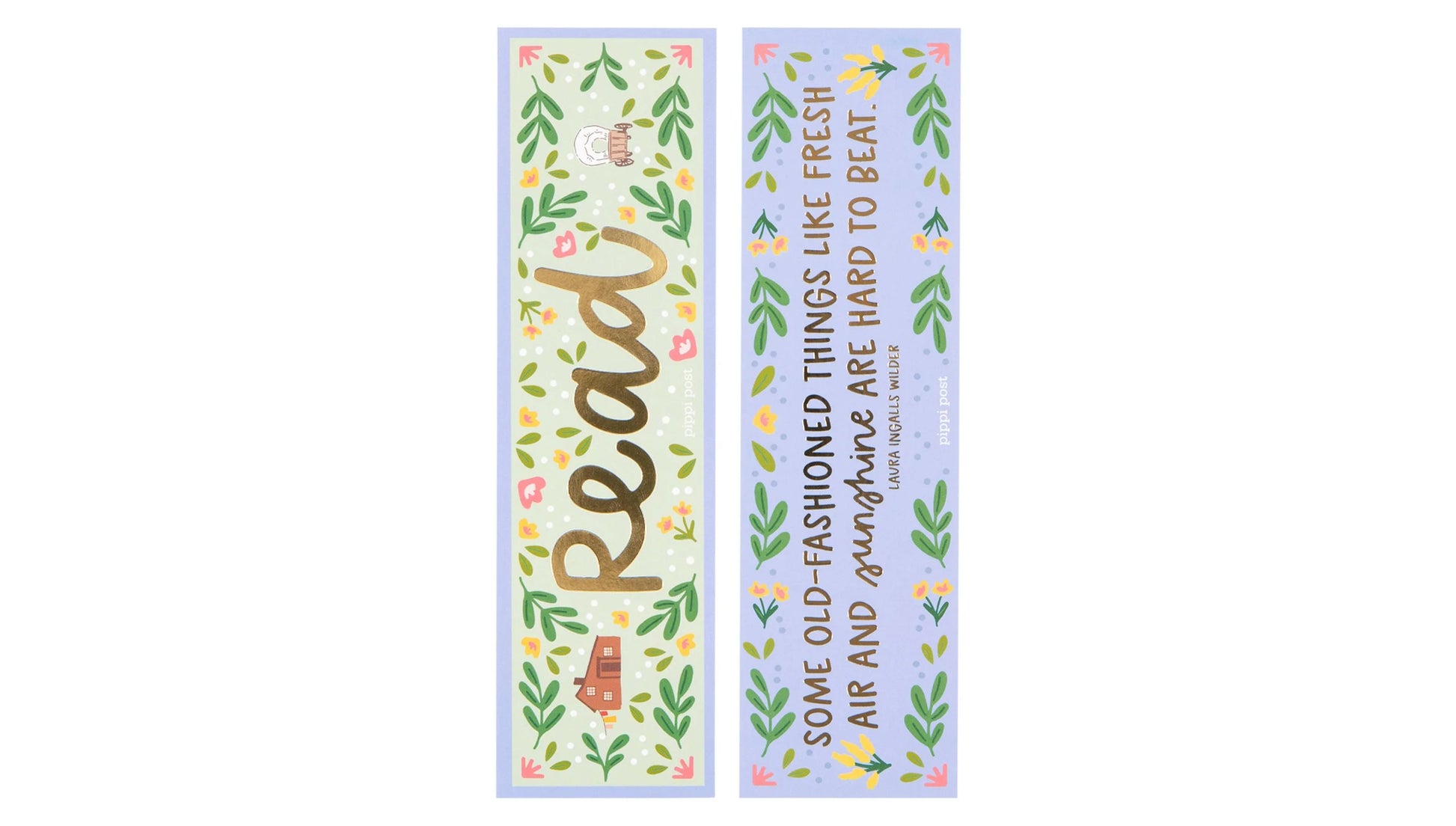 Little House on the Prairie Foil Bookmark Set shown on a white background