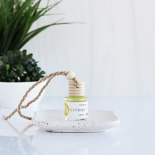 citron and mandarian car diffuser jar