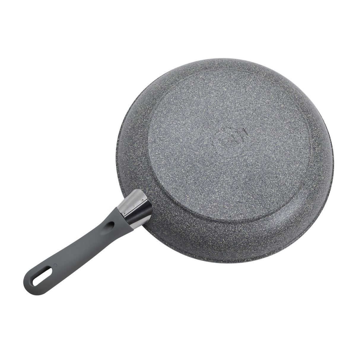 top down bottom view of the 12" Parma Plus, Nonstick Ceramic Fry Pan on a white background