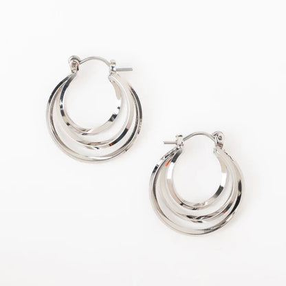 Multi Hoop Earrings on a white background.