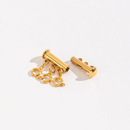 gold triple magnetic clasp open.