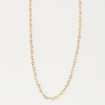 gold heart chain necklace.