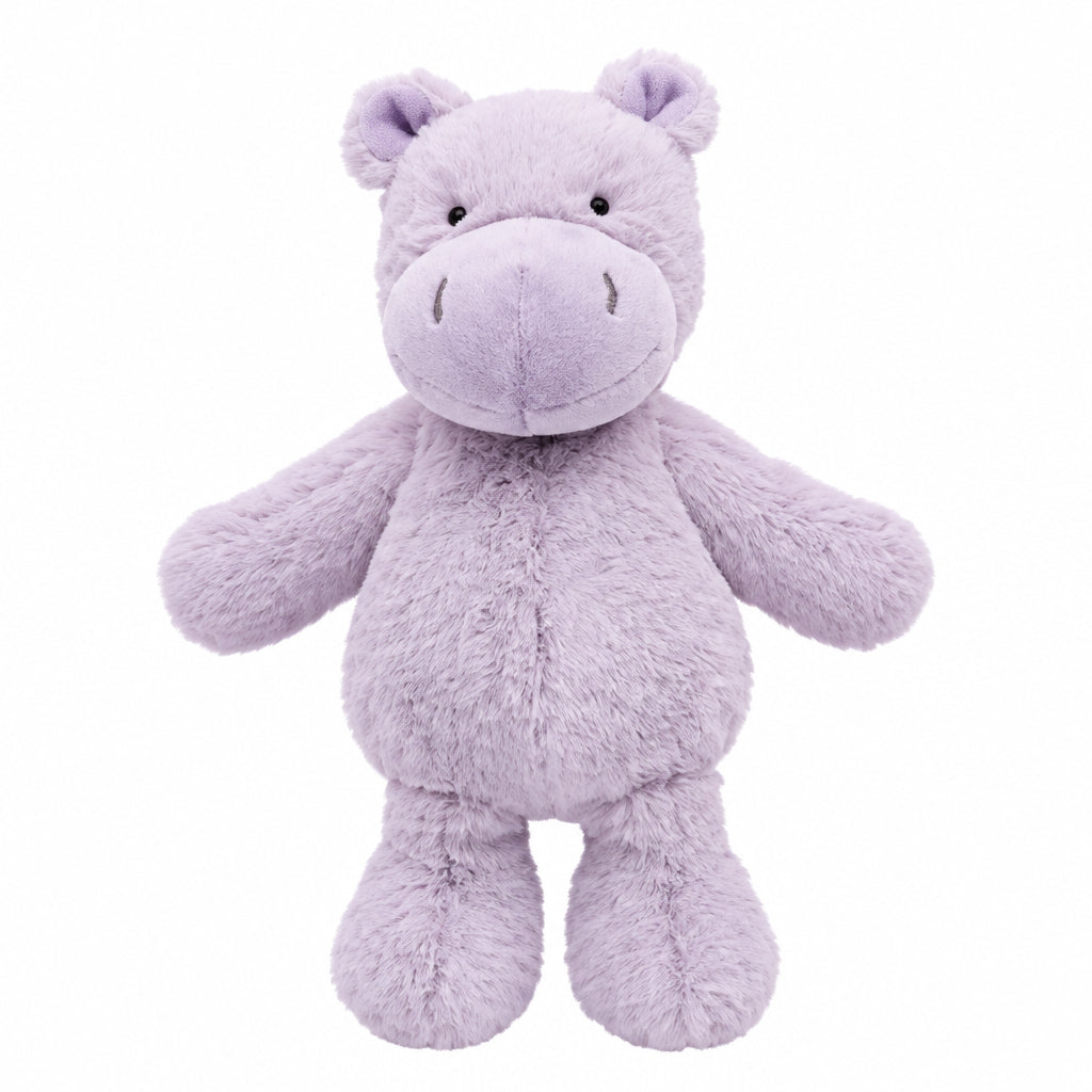 hippo safari plush rattle pal on a white background