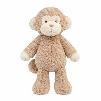 monkey safari plush rattle pal on a white background