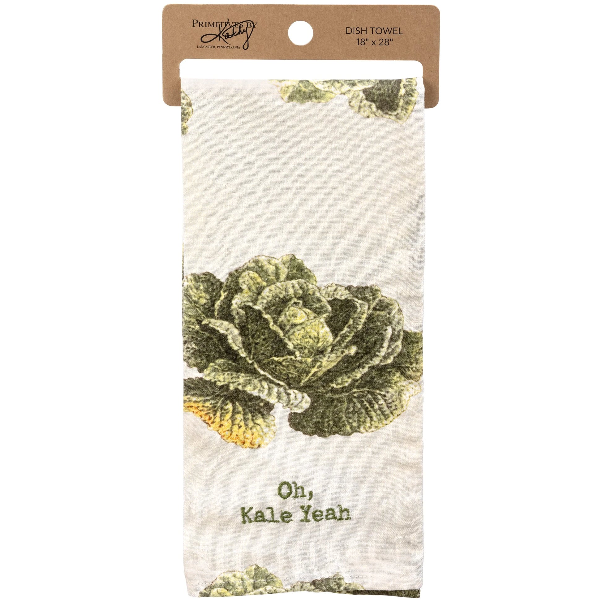 Primitives by kathy(キッチンタオル4点) Primitives by Kathy - Oh, Kale Yeah Dishtowel – Kitchen Store & More