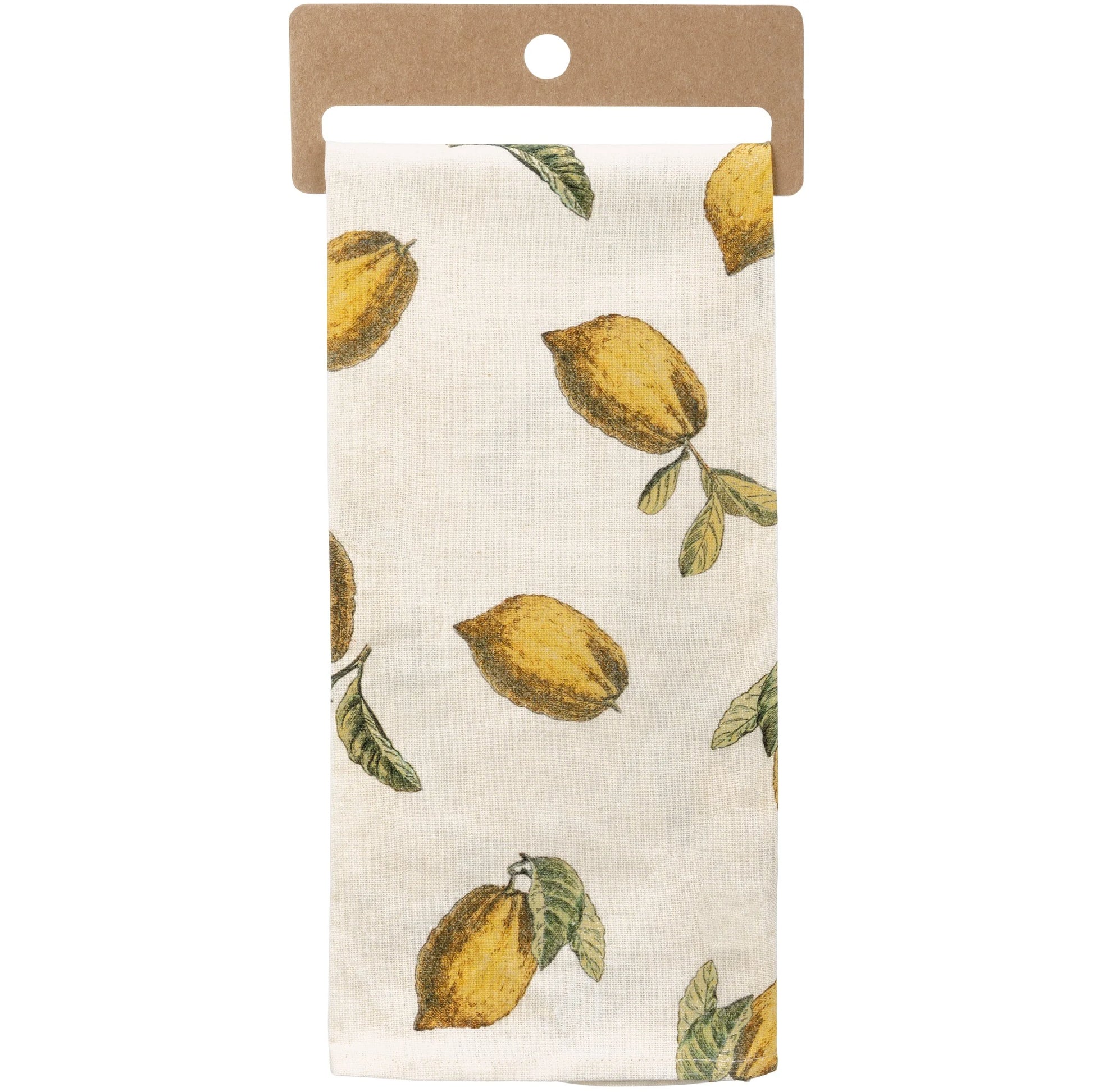 Back view of Zest for Life towel with all over lemon design