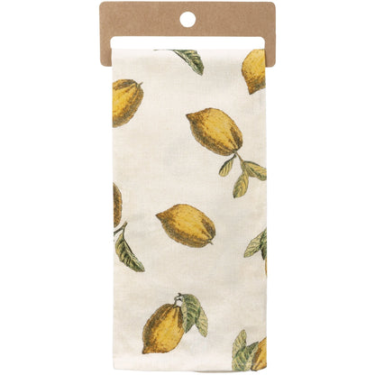 Back view of Zest for Life towel with all over lemon design