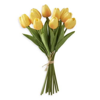 bundle of 12 yellow-orange tulips