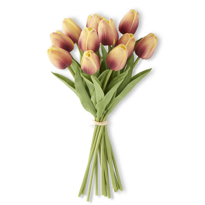 orange to yellow ombre colored tulip bundle