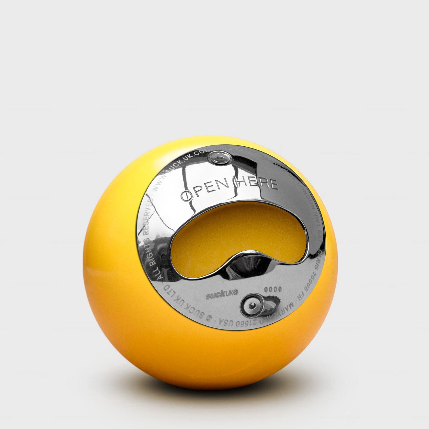 back view of Smiley Bottle Opener showing bottle opener
