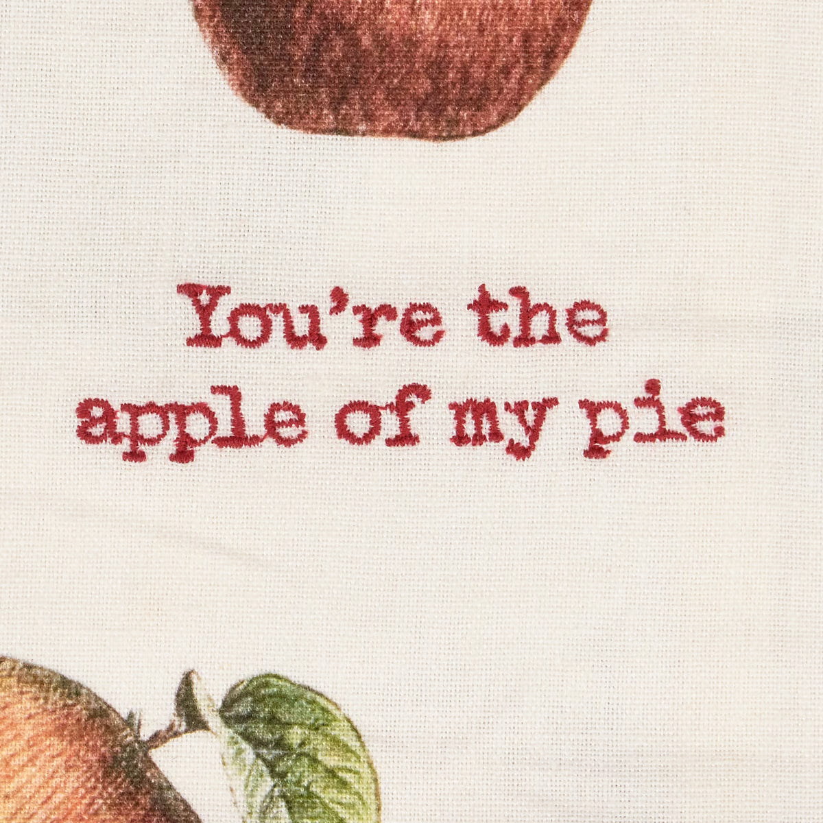 close-up of  Apple Pie Kitchen Towel