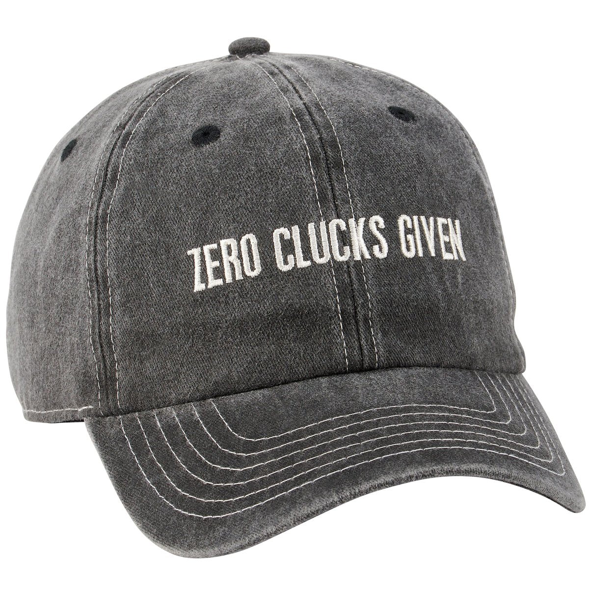 front of zero clucks given baseball hat