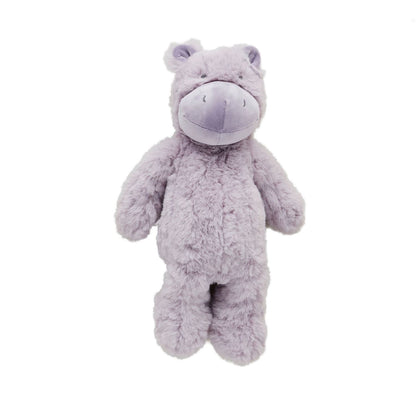 hippo plush toy on a white background
