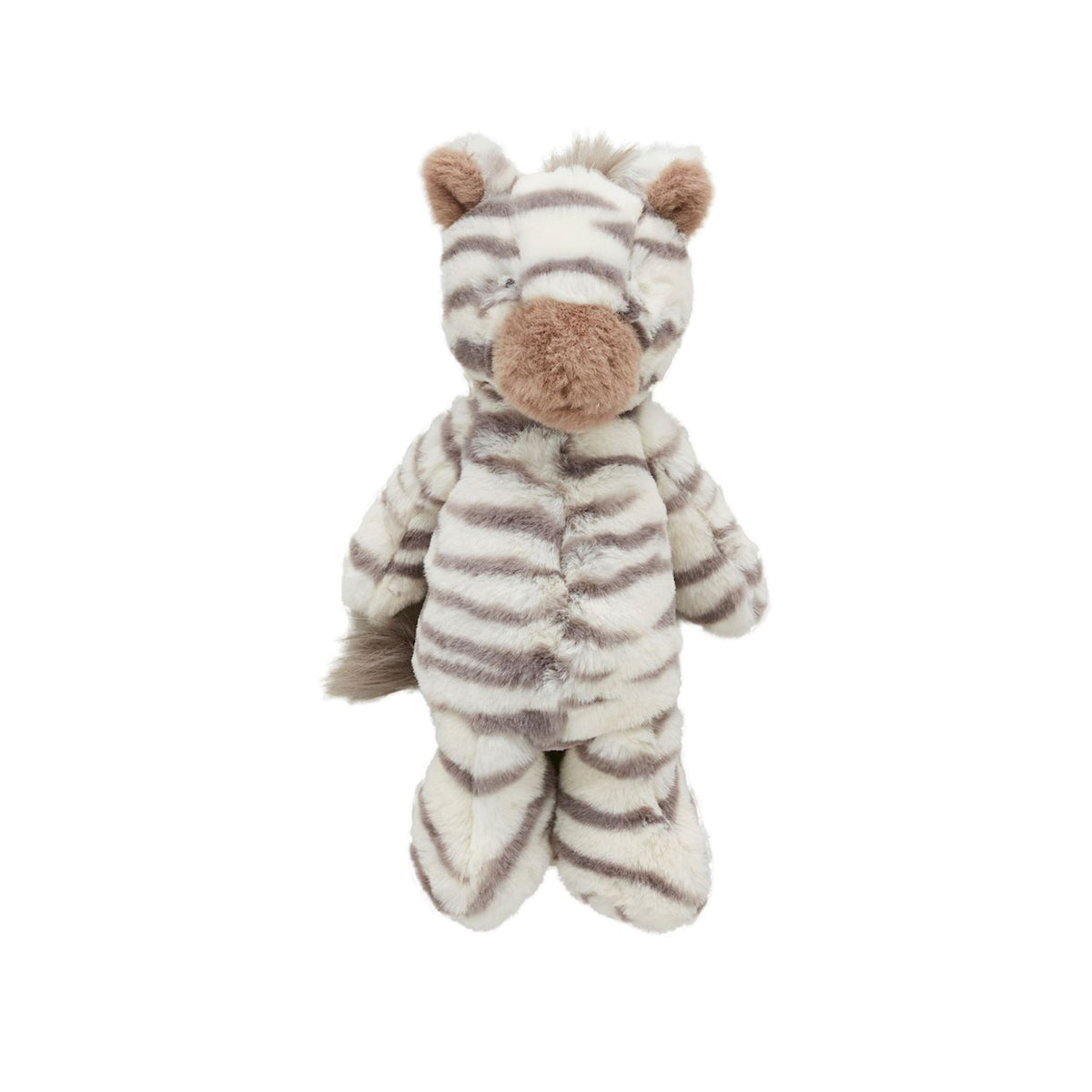 zebra plush toy on a white background