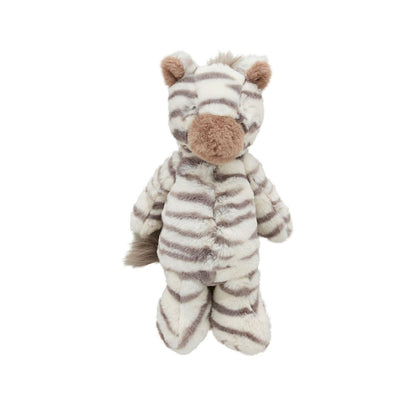 zebra plush toy on a white background
