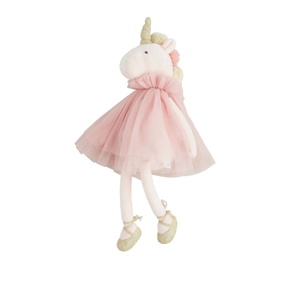 plush unicorn princess on a white background