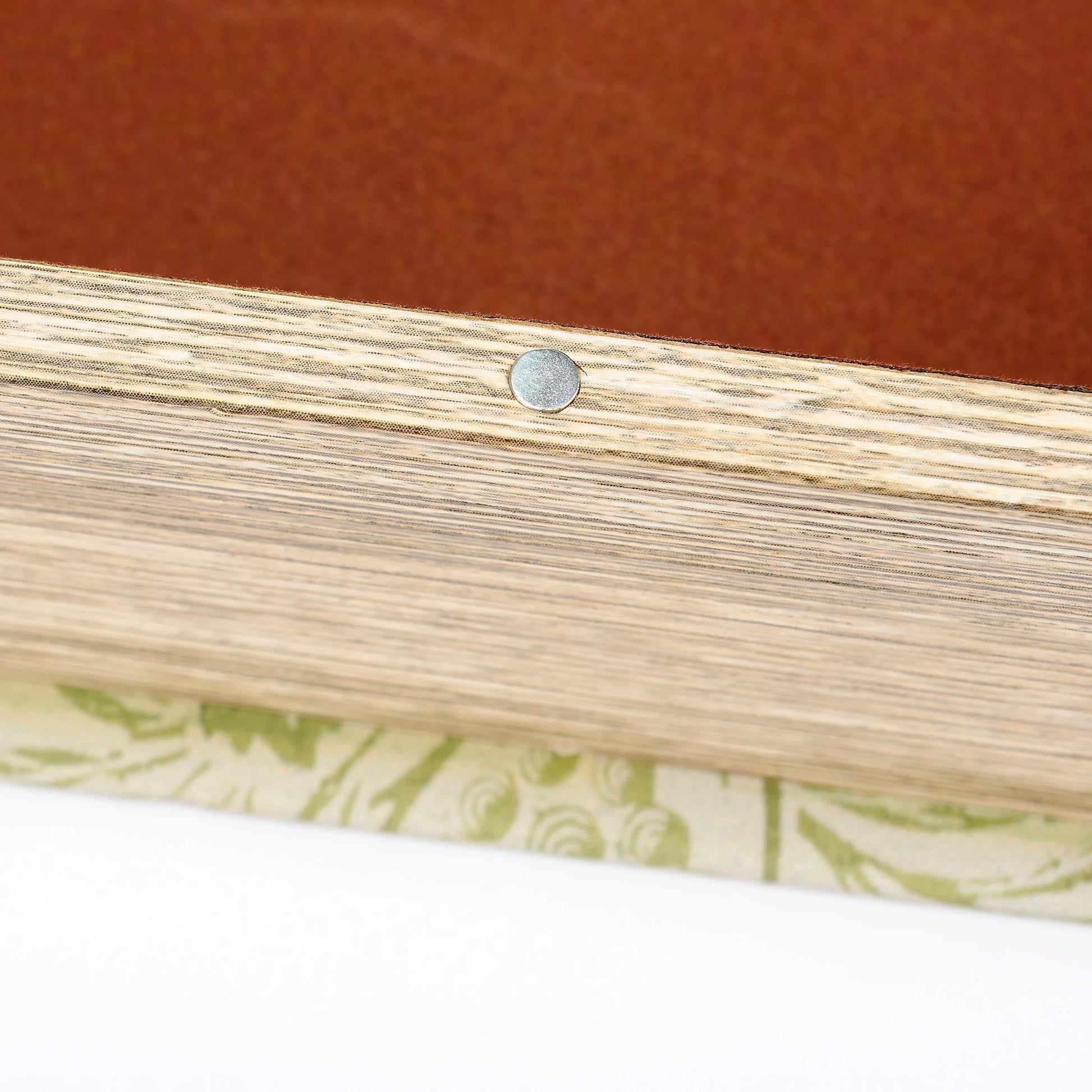 Close-up of a magnetic closure on book box