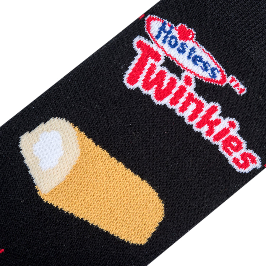 close-up of twinkie socks on a white background.