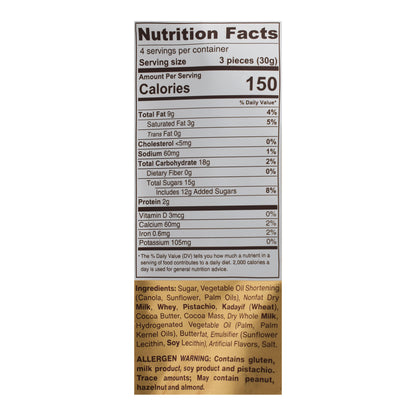 dubai truffle nutrition facts call 501-327-2182 for details