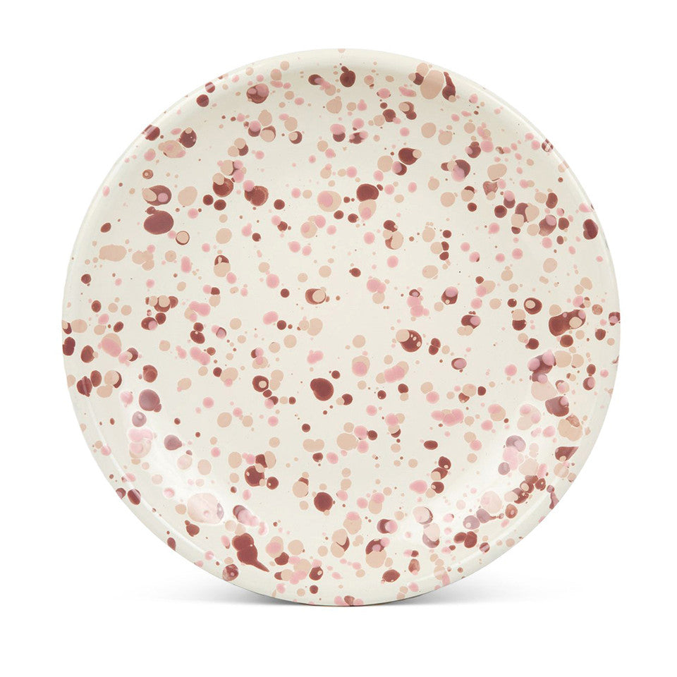 Catalina Desert Rose Enamelware Splatter Coupe Plate